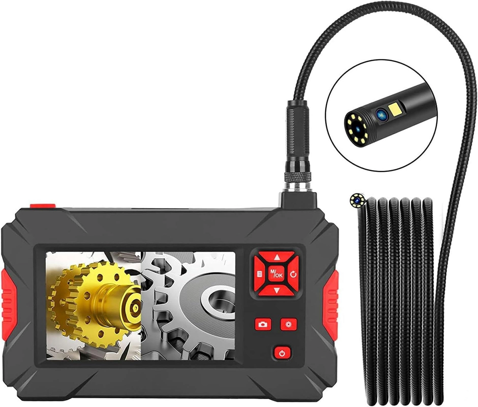 Dual Lens Industrial Endoscope - 8mm 5m