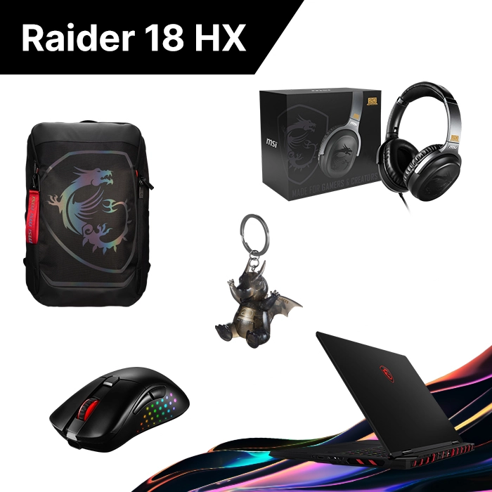 Raider A18 HX A9WJG 9S7-182L72-273 - 18'' Ryzen 9-9955HX3D 32GB 1TB SSD