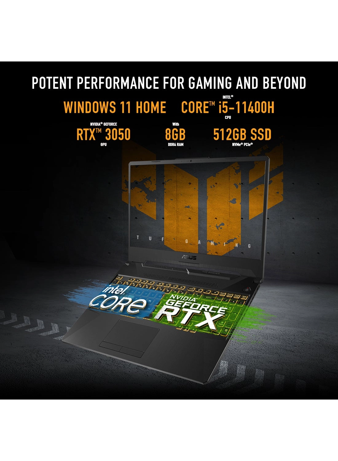 TUF Gaming F15 FX506HC-HN111W - 15.6'' Core i5-11400H 8GB DDR4 512GB SSD