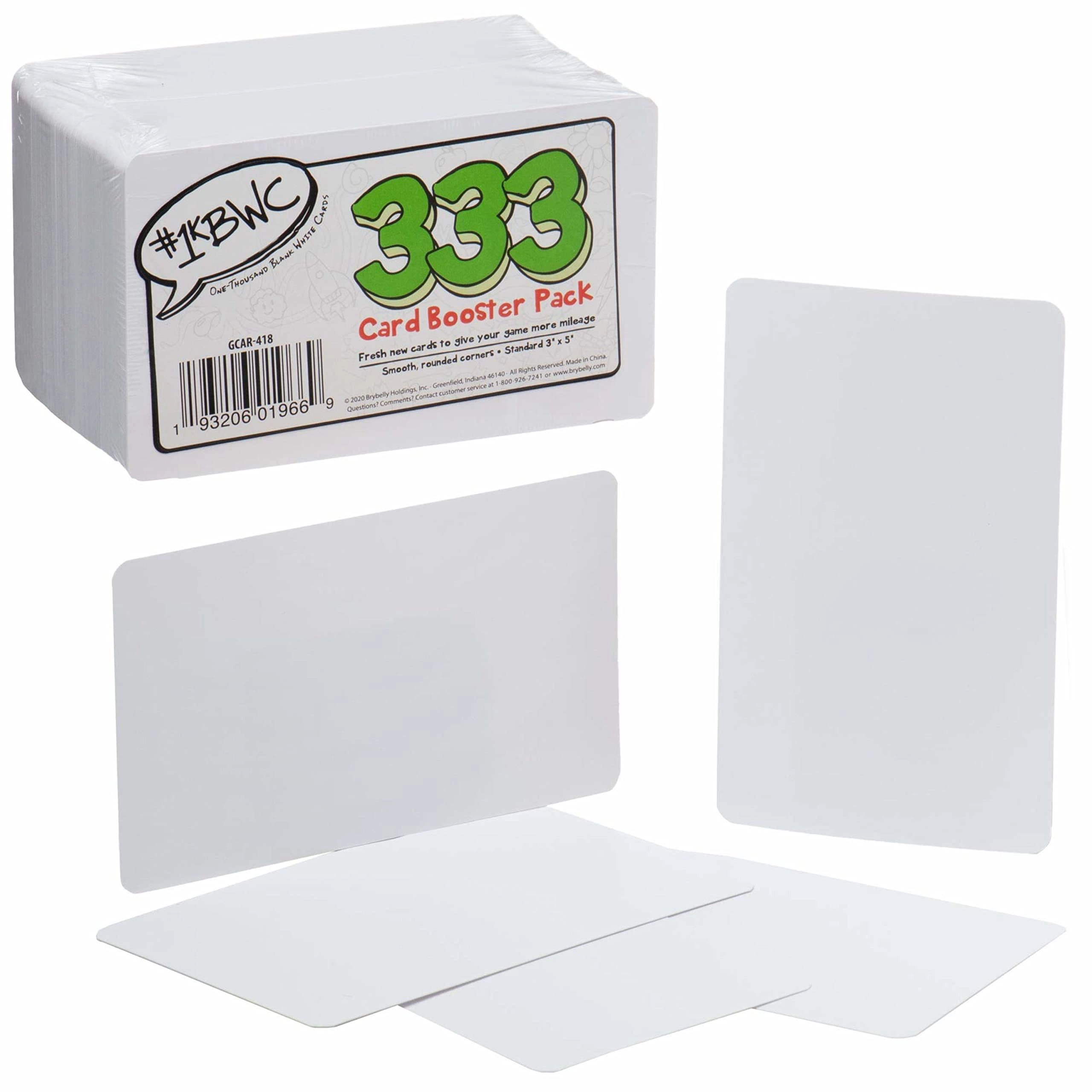 Brybelly Holdings, Inc. 1000 Blank White Cards: 333 Card Booster Pack