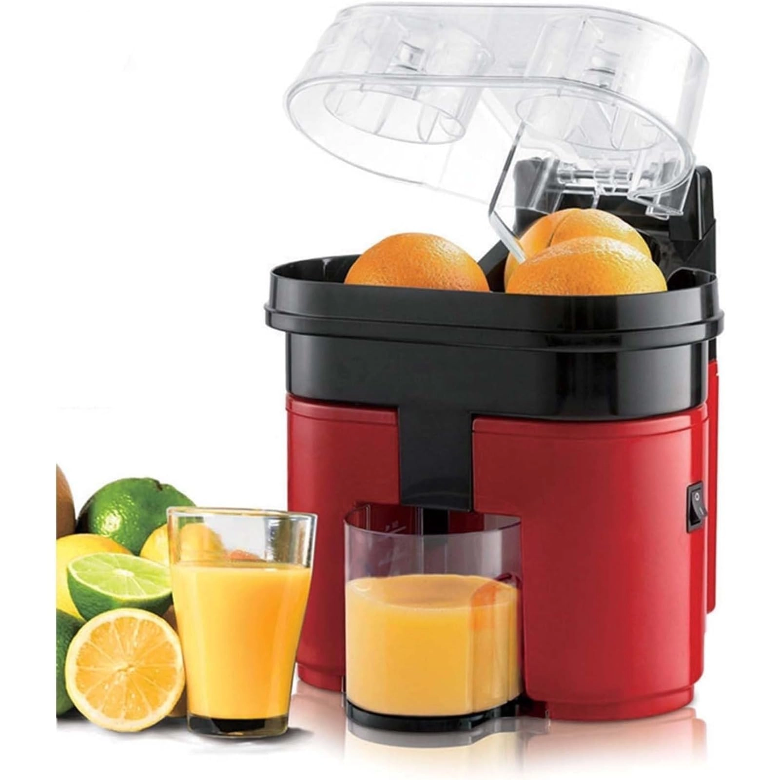 halamodo Double Electric Citrus Juicer - Slow Masticating RED