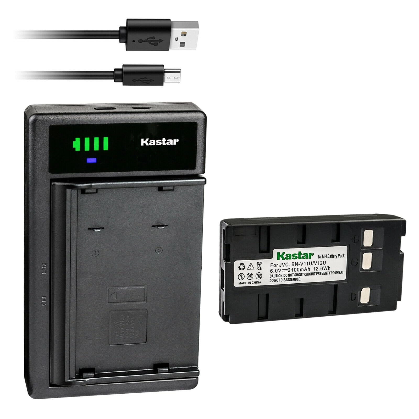 Kastar Battery and Smart USB Charger - 2100mAh