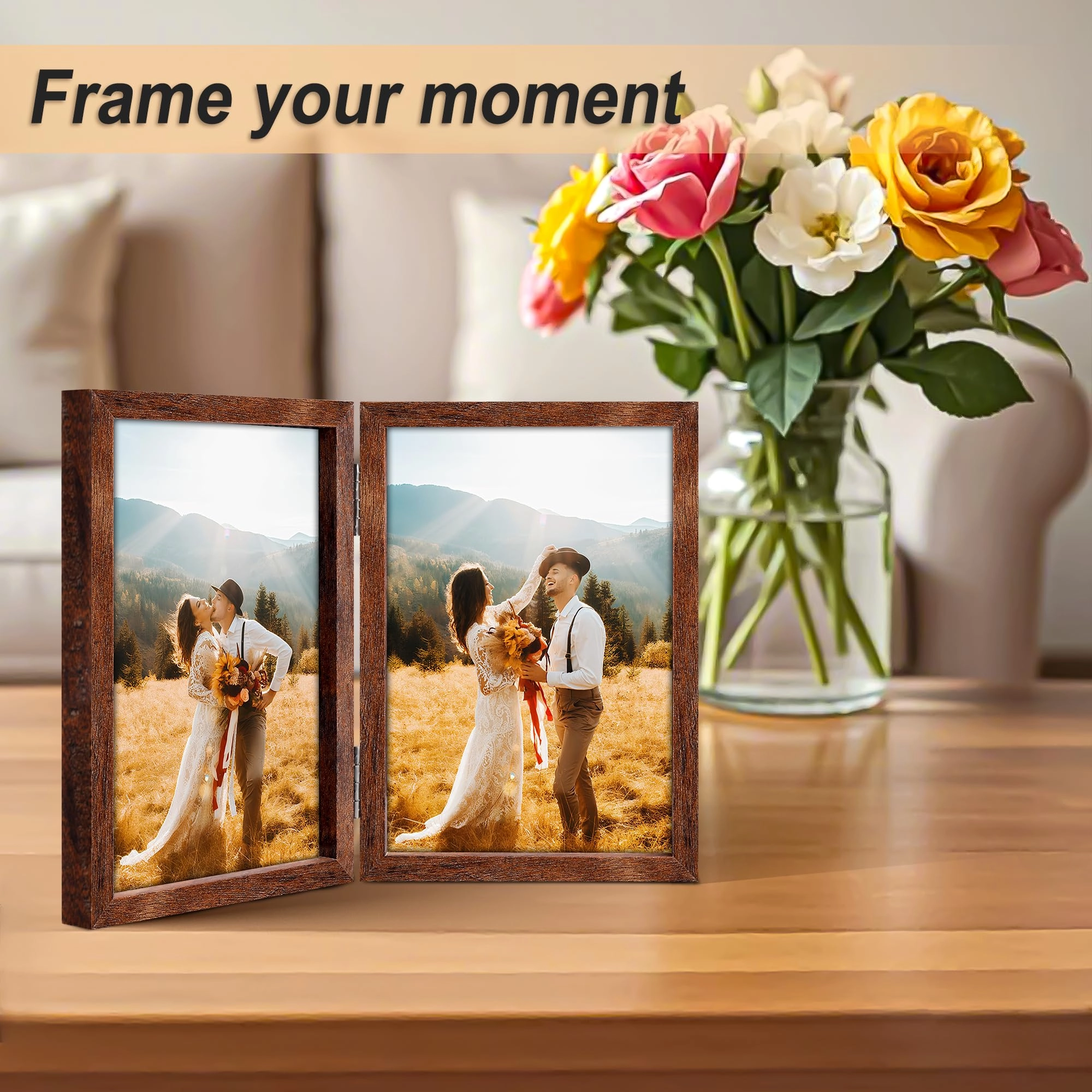 Double Picture Frame - 4x6 in two