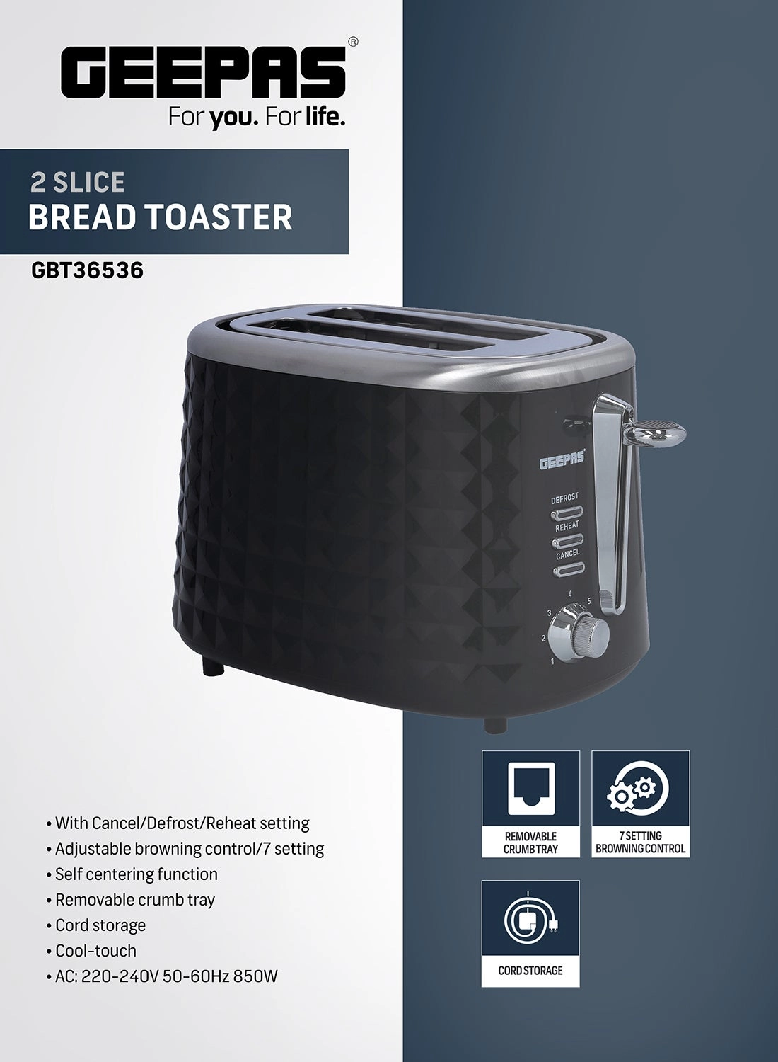Bread Toaster - 2 Slices