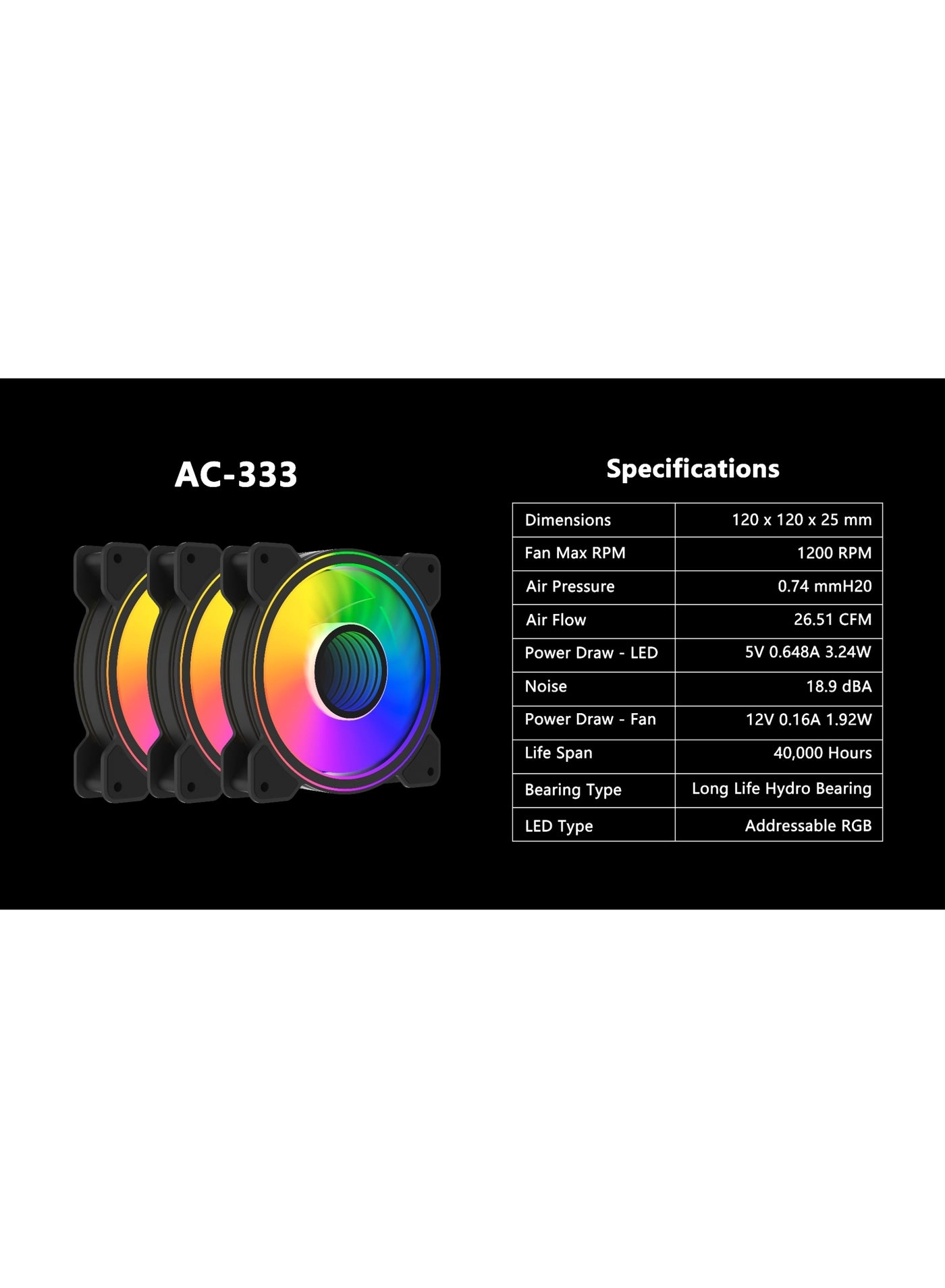 AC-333 - 1 fan(s) 120mm