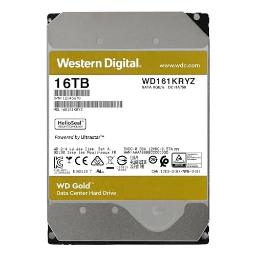 WD Gold 3.5" 7200rpm 512MB SATA 6Gb/s (WD161KRYZ) - 16TB