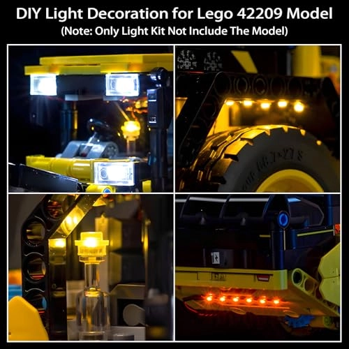 LED Light Kit for LEGO 42209 L120 Electric Wheel Loader - ABS less than 5V