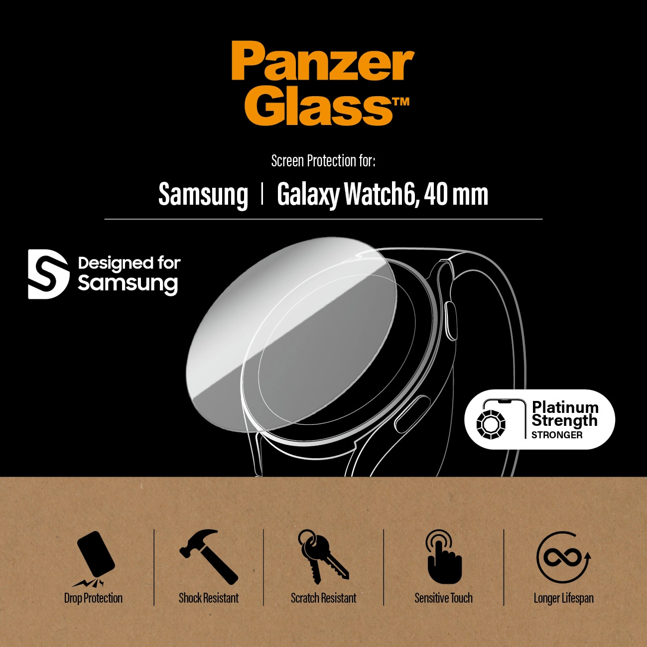 Screen Protector for Samsung Galaxy Watch6 40mm - Edge-to-Edge Glass