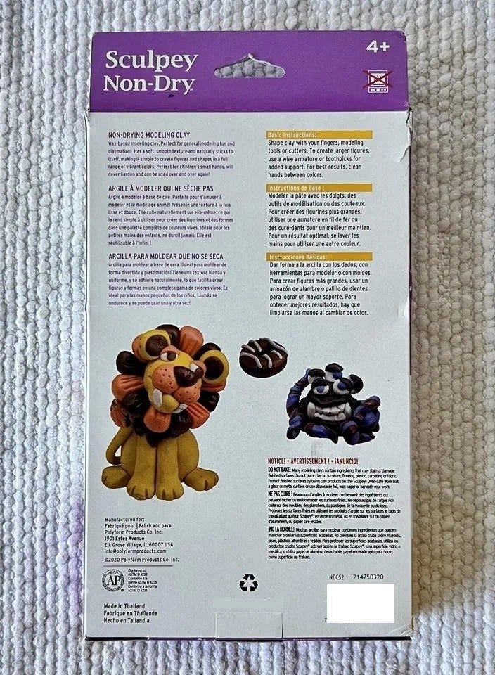 Non Drying Modeling Clay - pigmented wax base 980 G