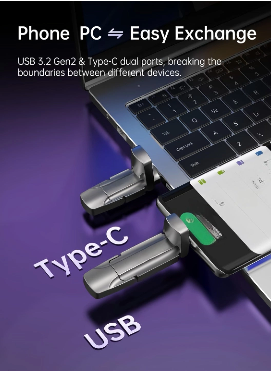 Metal Flash Drive - USB3.2 Gen2 Type-C 256GB