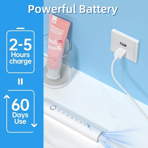 Sonic Electric Toothbrush - 8 Duponts Brush Heads 2 Minute Smart Timer 6 Modes