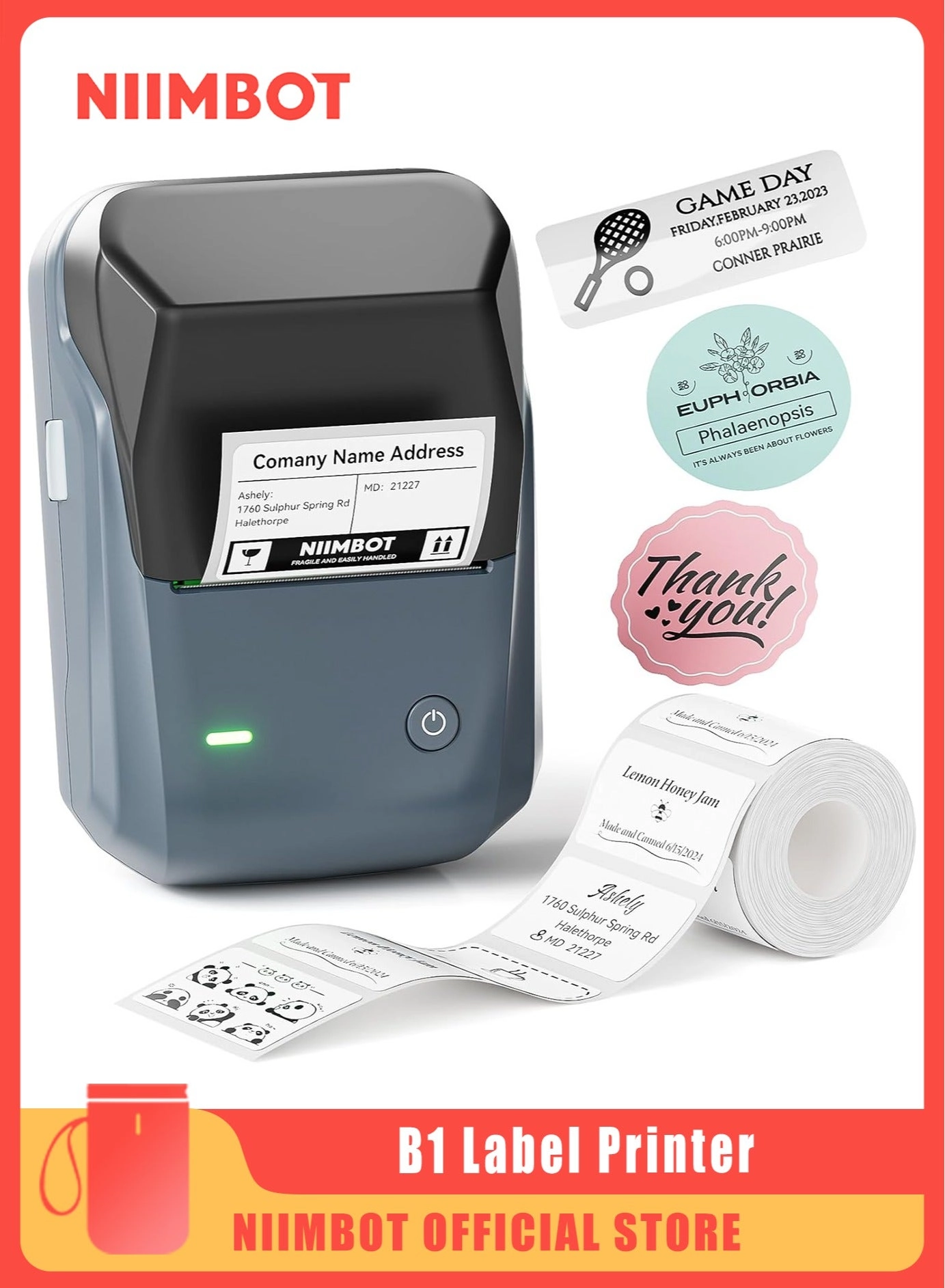 NIIMBOT B1 - Label Maker 50*30mm Labels Space Blue