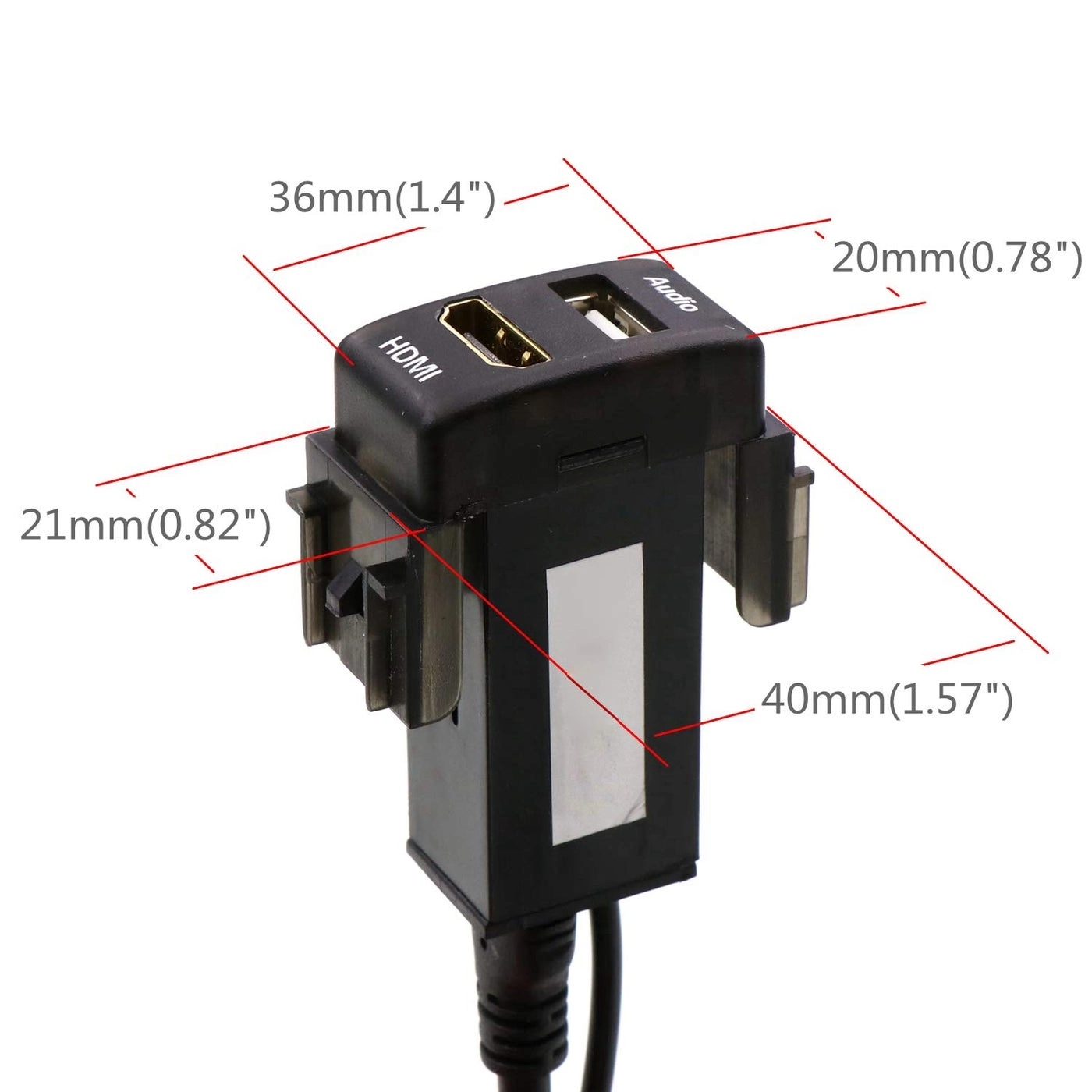 HDMI Socket Mount Cable - for Nissan + USB Audio Input