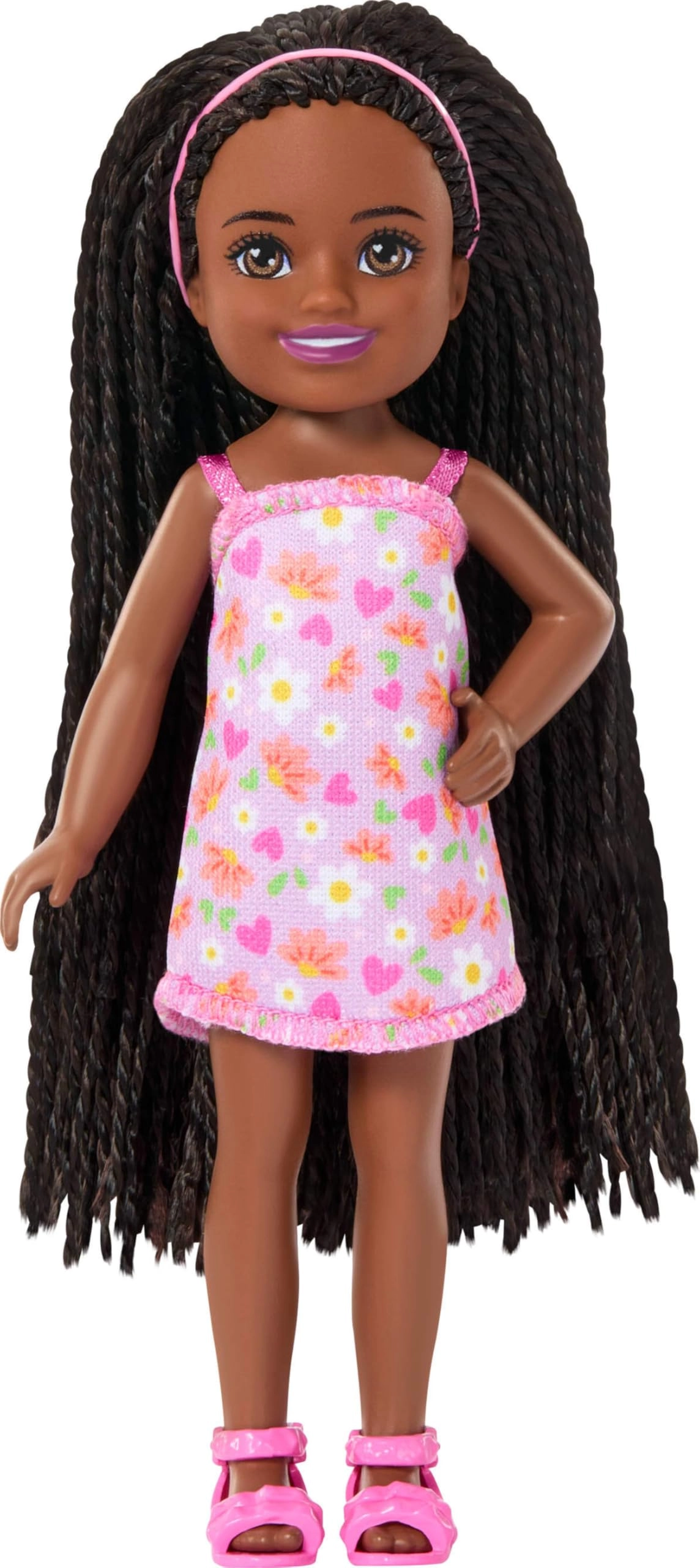 Barbie Ari Small Doll - 15 cm Braided Hair Removable Floral Dress