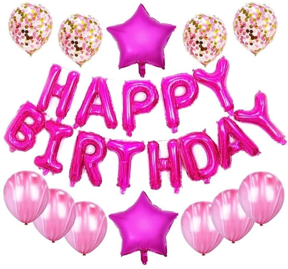 JOLLITY LLC Happy Birthday Balloons Set - 13Pcs