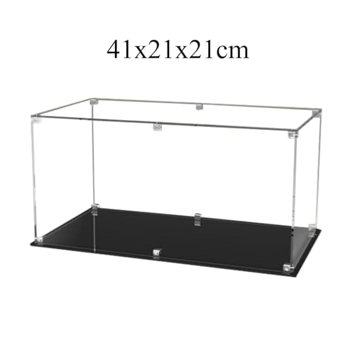 Acrylic Figures Display Box - 41x21x21cm Black Base