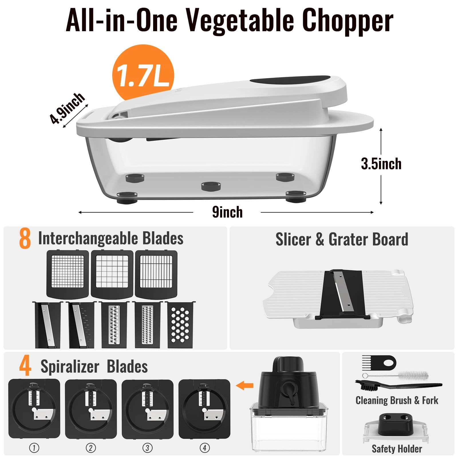 Vegetable Chopper - 17L 12 Blade