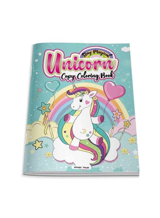Stay Magical Unicorn Copy Coloring Book - 32 pages