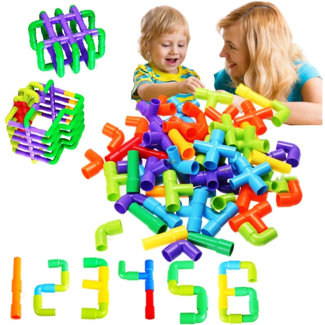 Toy Imagine Pipe Building Blocks - 50 pcs