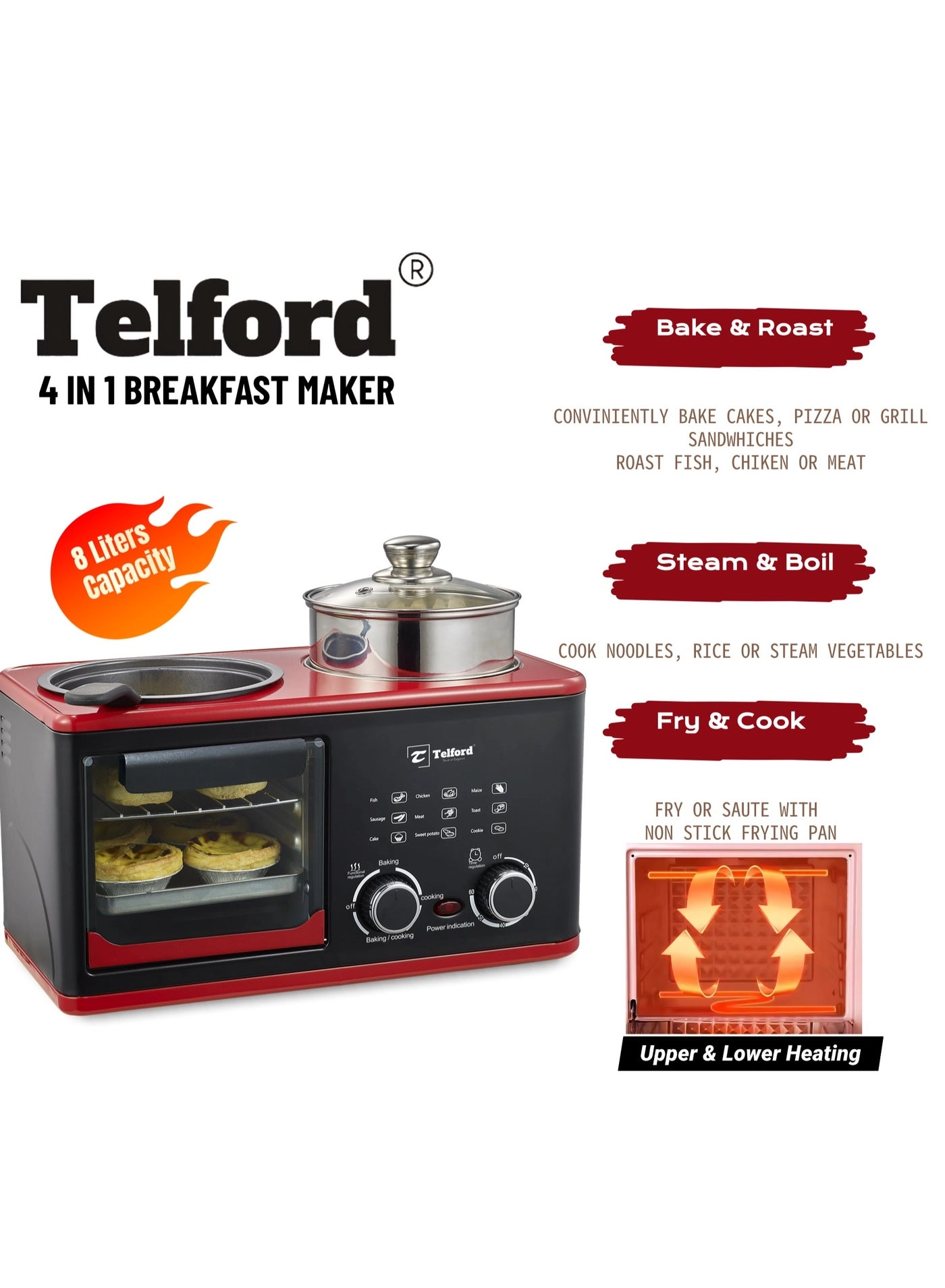 4 in 1 Breakfast Machine - 8 L