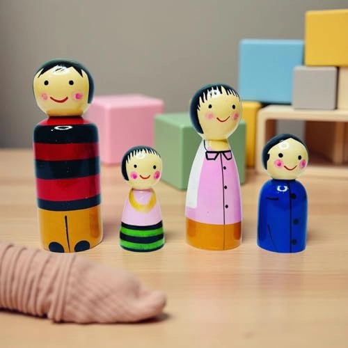 Peg Dolls Family - 3 Years+ 4 pieces