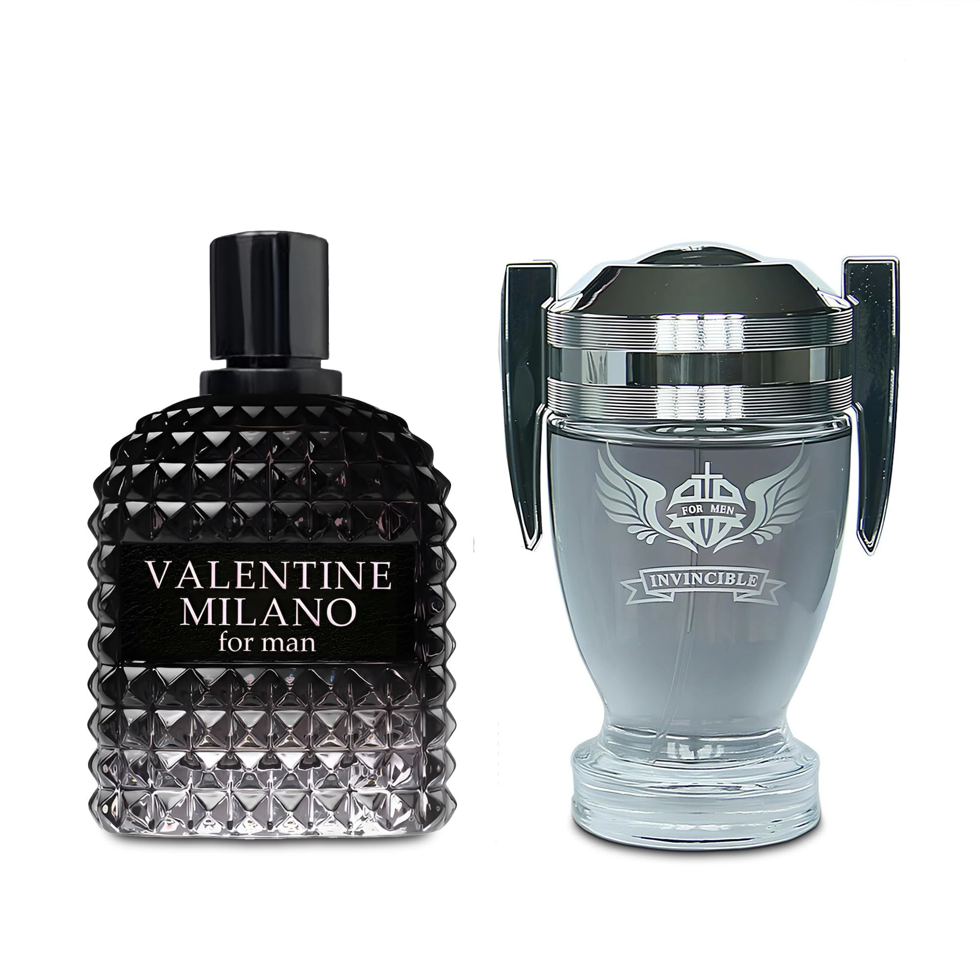 AFLUXE Valentine Milano - Eau de Toilette 3.4 Fl Oz + Invincible Grey - Eau de Toilette 3.4 Fl Oz