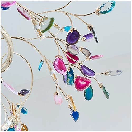 Nordic Branch Agate Chandelier - 9 heads Plated gold