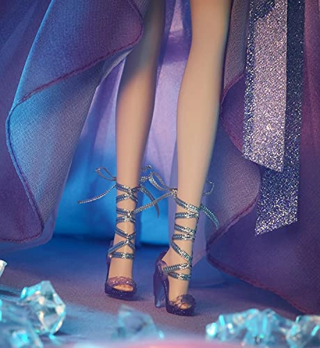 Barbie Crystal Fantasy Collection Amethyst Doll - Genuine Stone Necklace Ages 18+