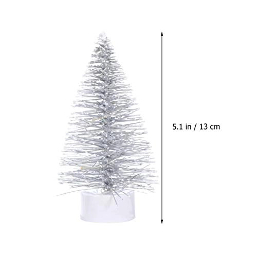 Christmas Tree Dollhouse Light - Silver 6.5 x 6.5 x 12.8 cm
