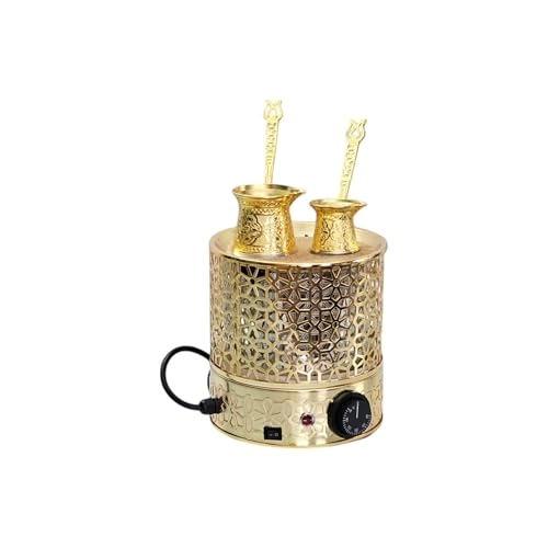 Antique Authentic Turkish Copper Electric Hot Sand - 10 Fluid Ounces 500 watts 3 Copper Pots