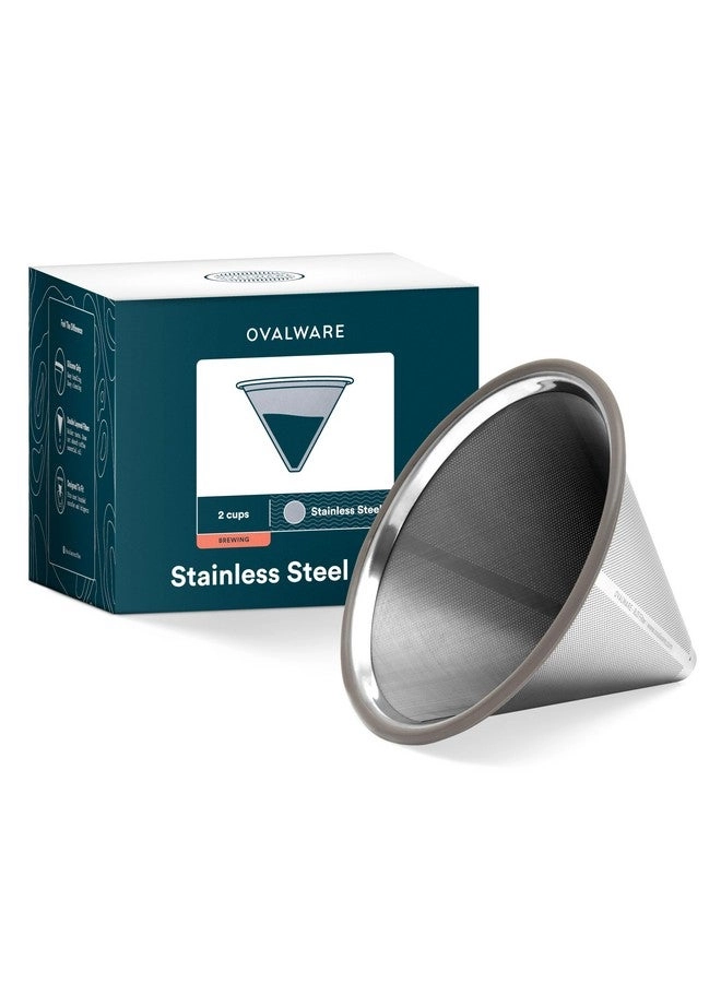 Ovalware Paperless Stainless Steel Pour Over Coffee Filter