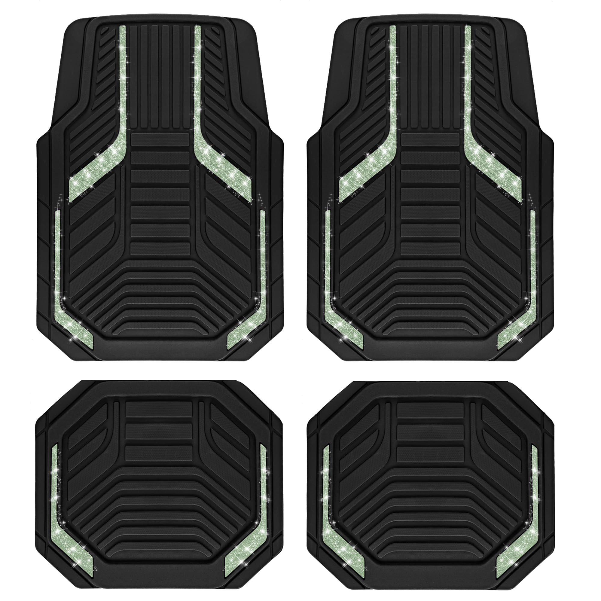 Heavy Duty Rubber Floor Mats - Pink Universal Fit