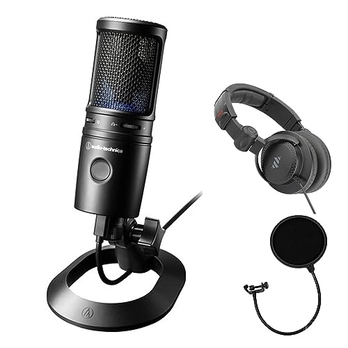AT2020USB-X + HPC-A30-MK2 + Pop Filter USB Microphone Bundle