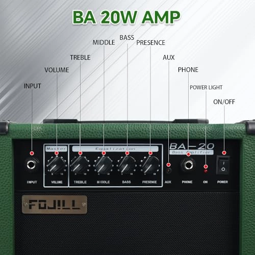 Electric Bass Guitar Amplifier - 20W Portable Orange