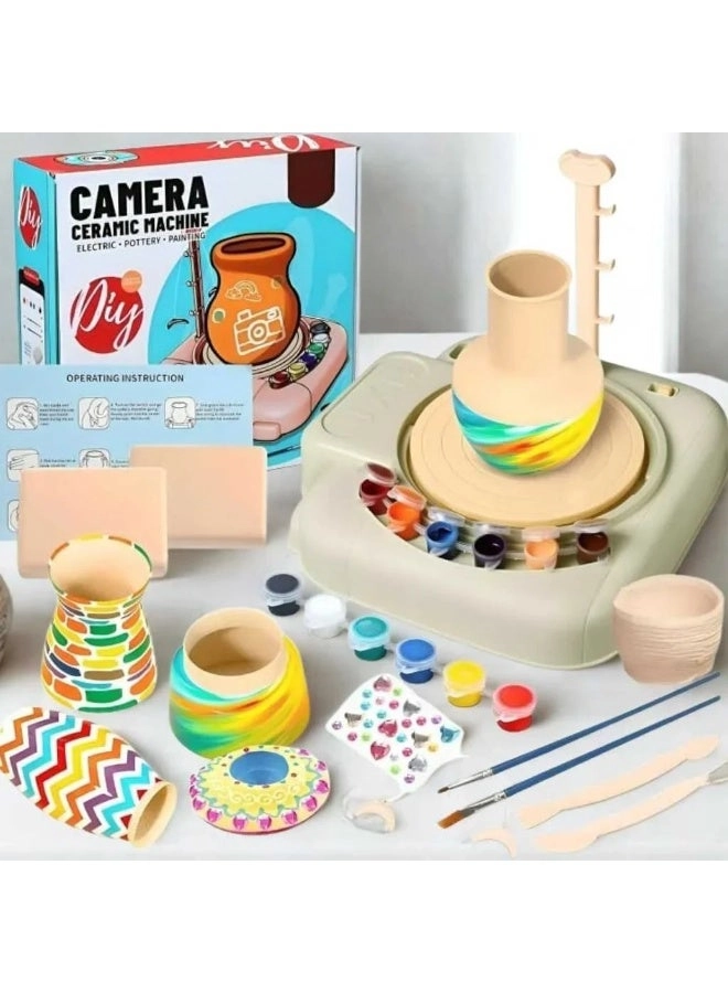 Generic Electric Pottery Wheel - Kids Paints Tools Kit