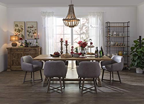 DA1910 - Wood & Metal Framed Chandelier Wood Bead Draping