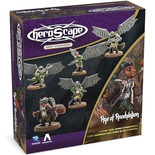 Renegade Game Studios Heroscape Age of Annihilation: Wing Commander Tuck Harrigan & Vorid Glidestrikers Army Expansion