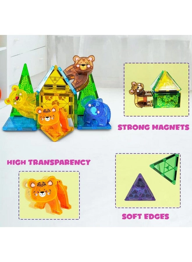 Magnetic Building Tiles - Jungle Safari 27 pcs