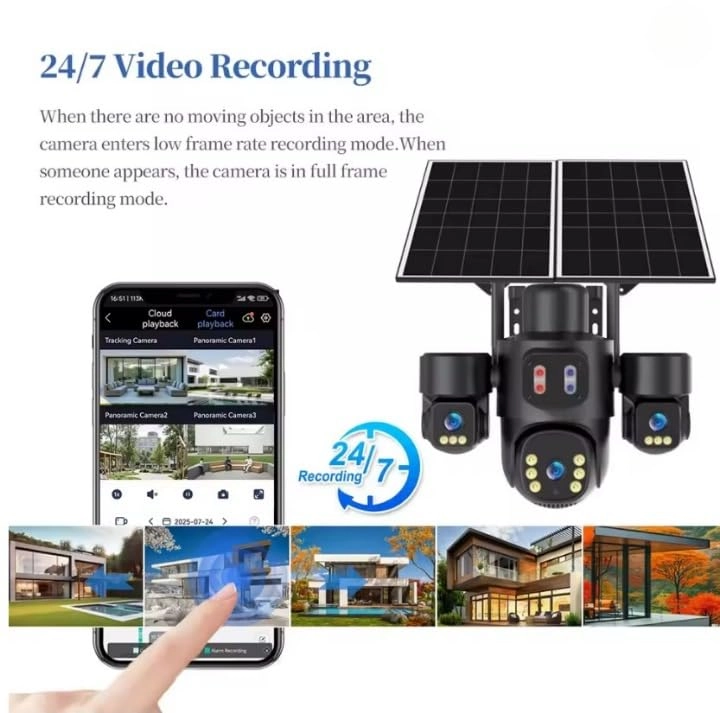 Solar Powered Surveillance Camera 4k