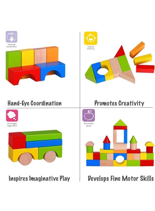 Wooden Blocks - 100 pcs