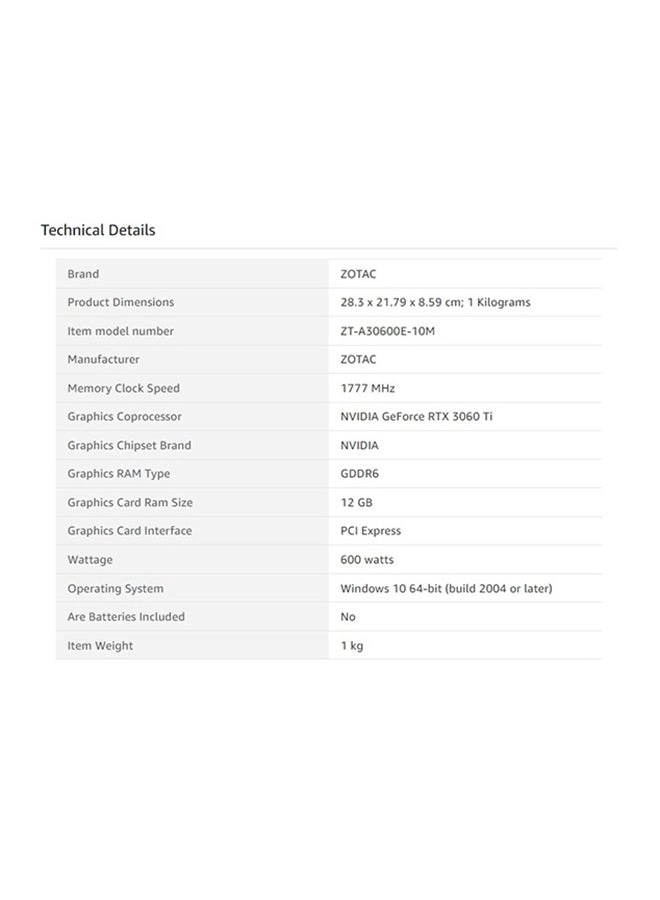 GeForce RTX 3060 Twin Edge OC - 12GB GDDR6