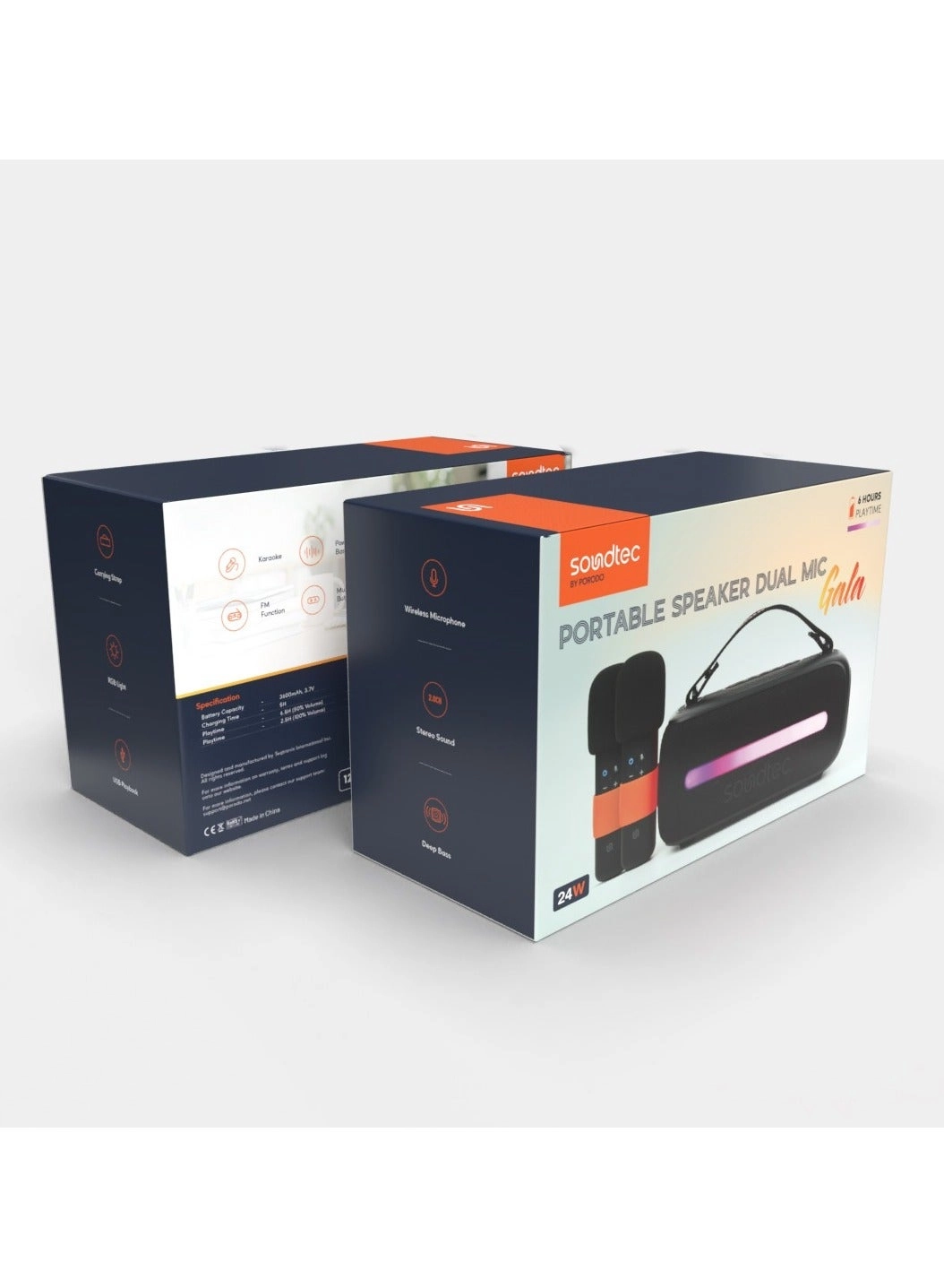 PD-STWLEP029-BK - 2 Microphones 12W