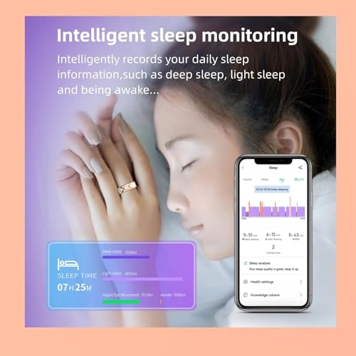 Health Ring - 17.3mm Enamel Flower Pattern IP68 Waterproof