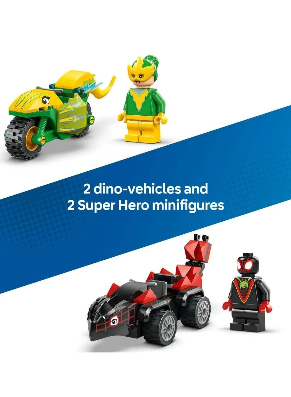 Marvel Spidey & His Amazing Friends Spin & Electro Dinosaur Vehicle Chase
