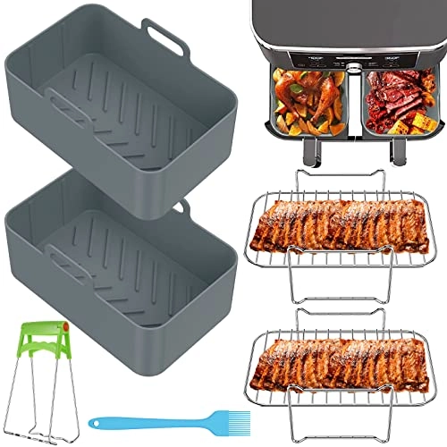 Air Fryer Accessories Set - Stainless Steel Silicone 6pcs/set