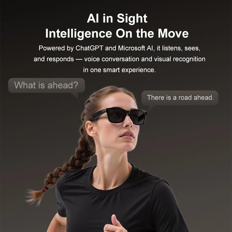 Smart Glasses Pro - Black 410mAh Bluetooth