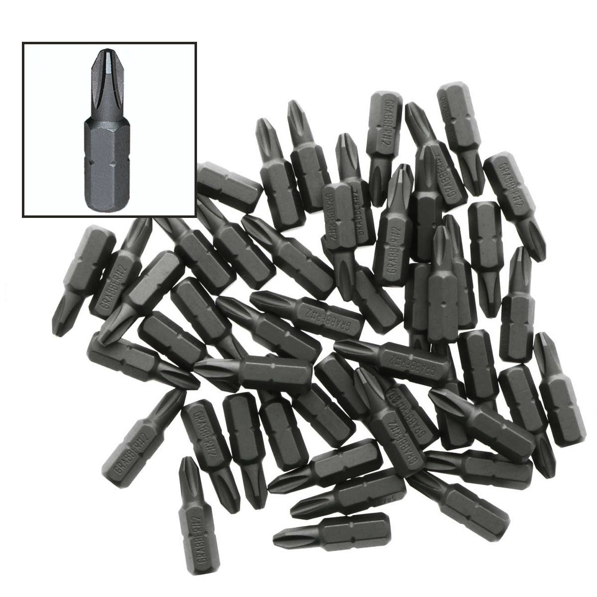 Reduced Phillips Drywall Screw Driver Bit Tips - 50-Pack