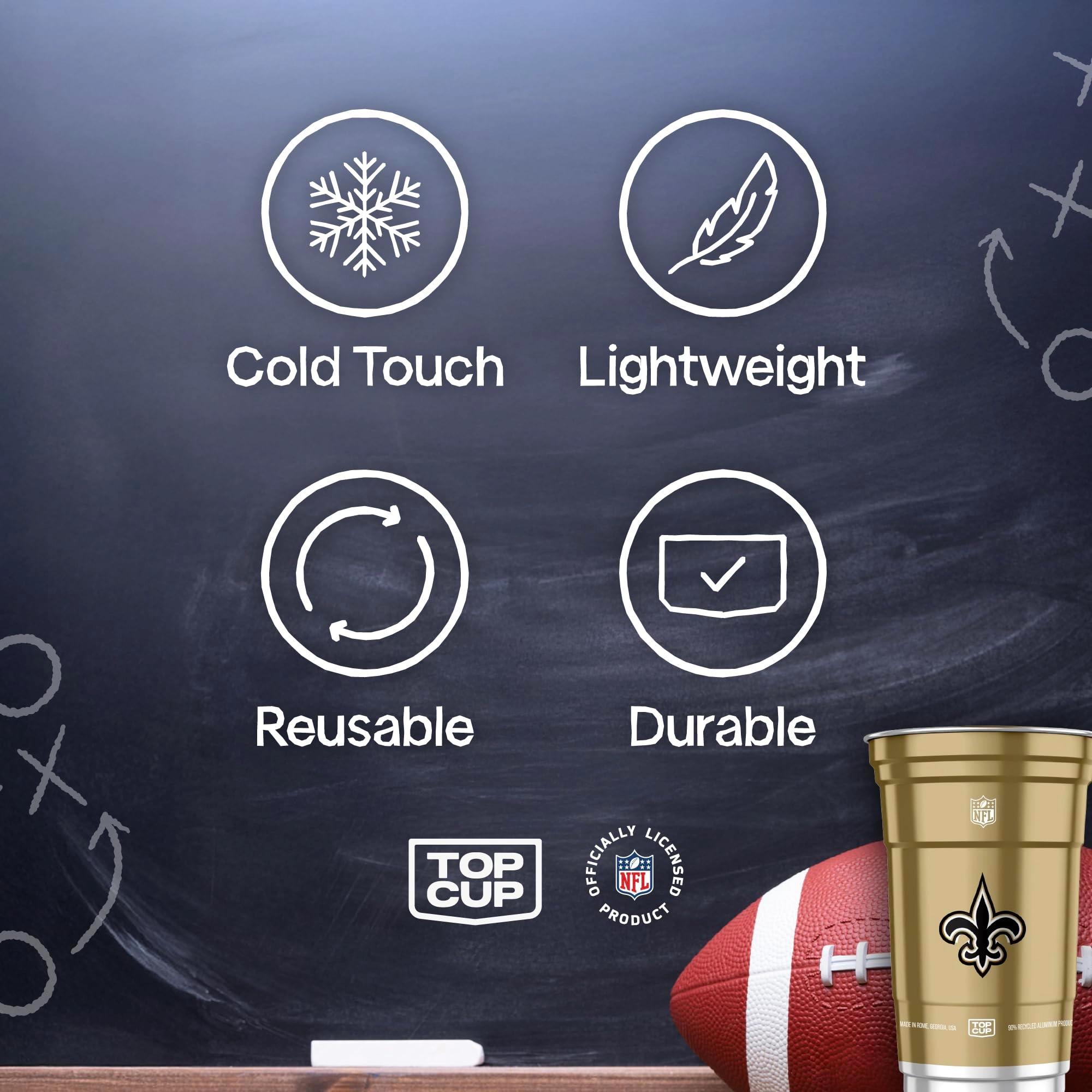 New Orleans Saints Reusable Cup - 20 pcs