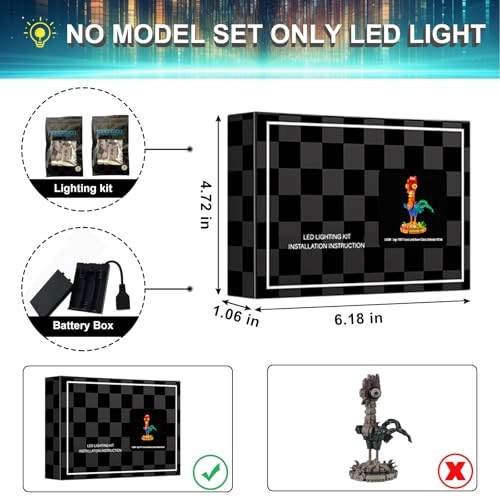 LED Light Kit for LEGO Heihei 43272