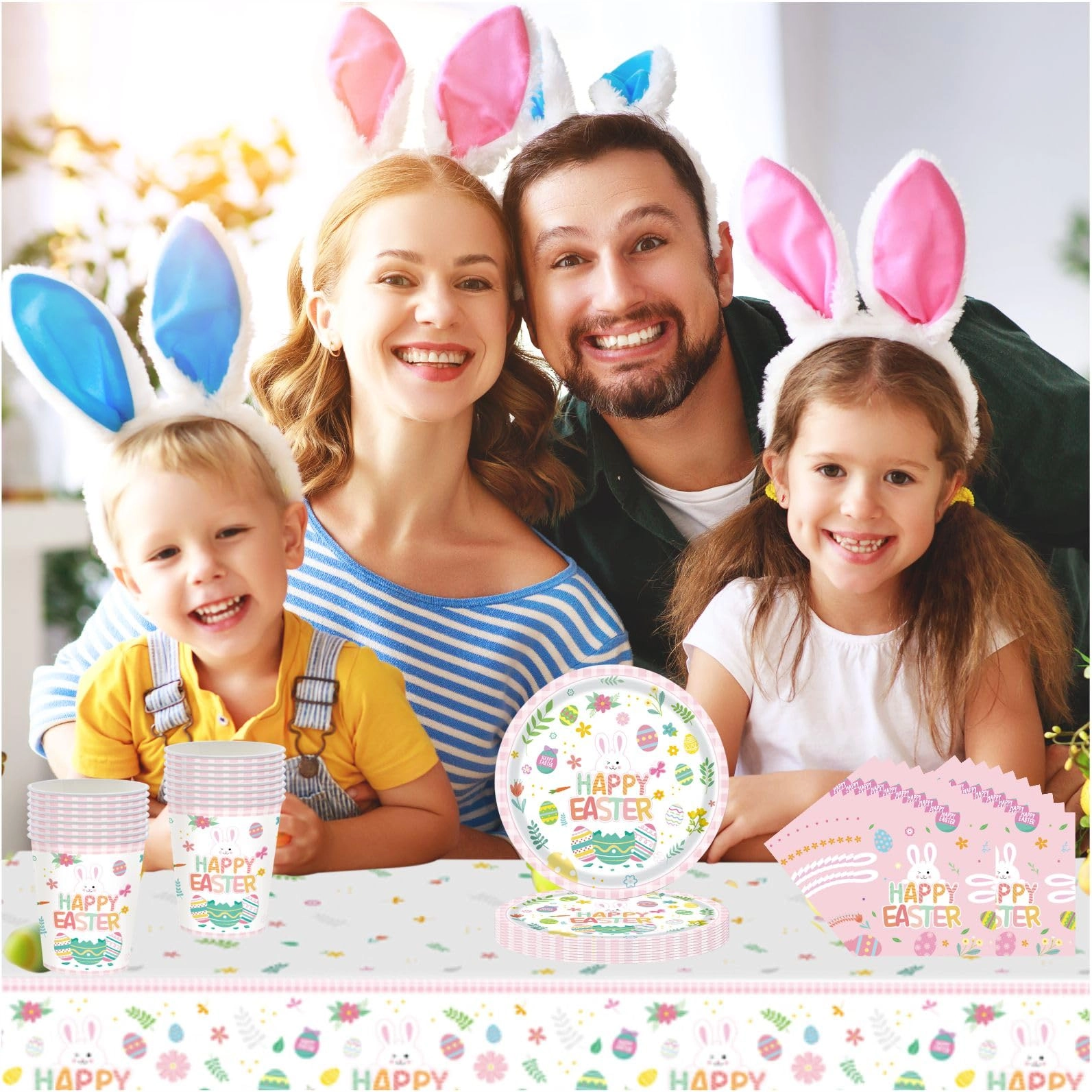 Easter Party Tableware Set - 54 Pcs Easter